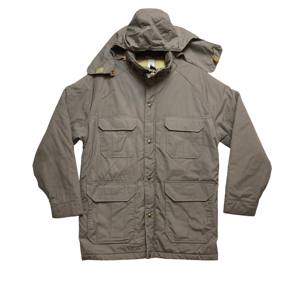 Woolrich Parka Mens M Brown 33334 Mushroom Mountain Hooded Field Jacket Made USA